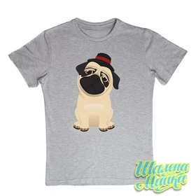 Прикольные футболки: Мопс в шляпе